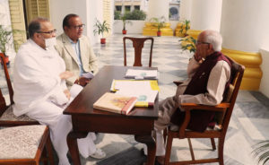 Pradip Kochar With West Bengal Governor Sri Kesari Nath Tripathi With Sri Mani Kumarji